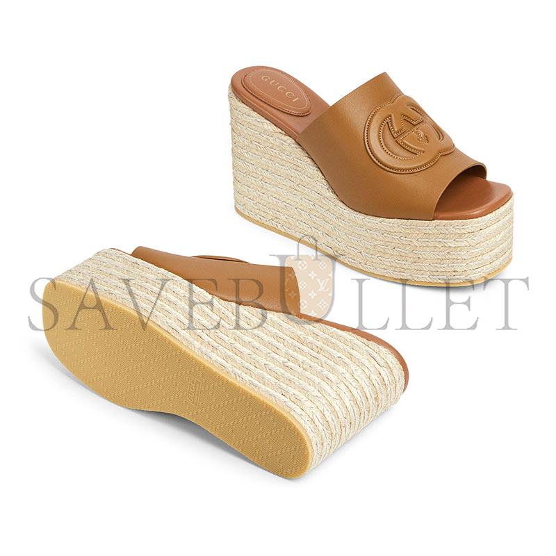 GUCCI WOMEN'S INTERLOCKING G SANDAL 817212 GUCCI WOMEN'S INTERLOCKING G SANDAL 817212